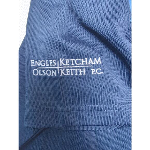 Travis Mathew Cabana Stripe Navy Blue Performance Golf Polo Shirt Size Large - Picture 5 of 5